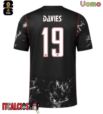 Canada Alphonso Davies #19 Seconda Maglia Mondiali 2026 Manica Corta